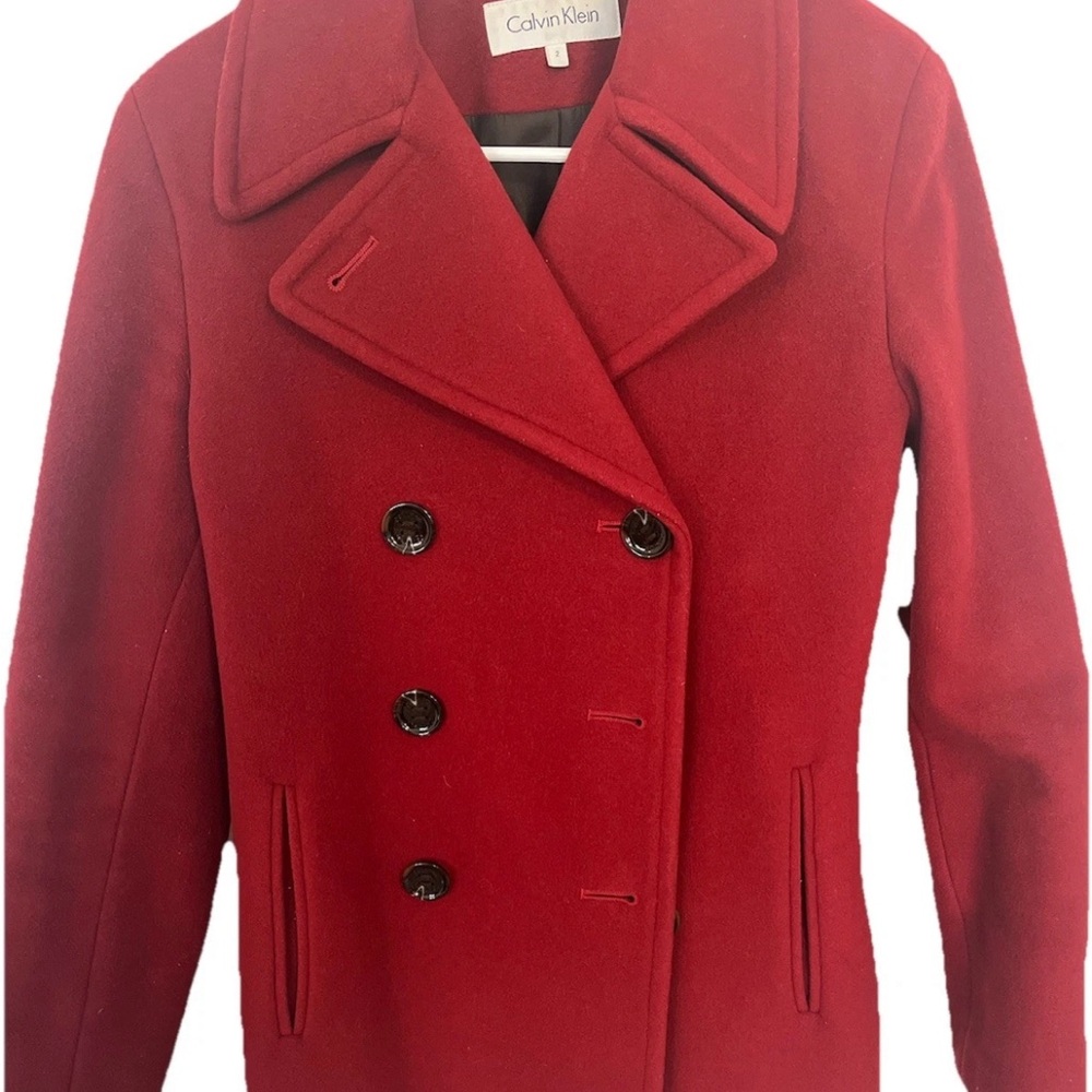 Calvin Klein Women's Red Peacoat